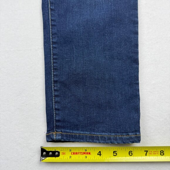 a.n.a Women's Mid-Rise Skinny Zip/Elastic Waistband Blue Denim Jeans Plus 20W - Picture 9 of 10